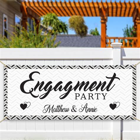 Personalized Engagement Party Banner Couples Engagement - Etsy