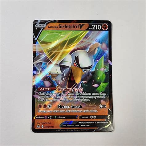 Pok Mon Tcg Galarian Sirfetch D V Swsh Black Star Promo Swsh Holo