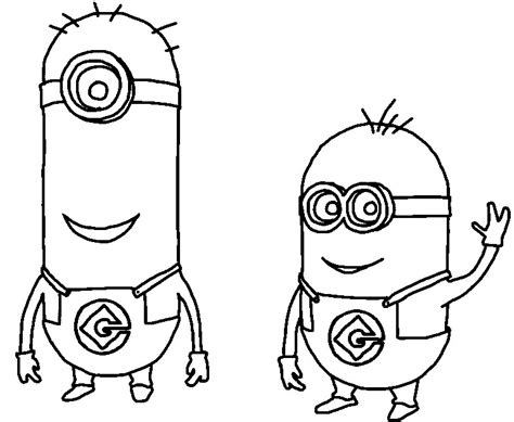 Dessins Gratuits à Colorier Coloriage Minion Kevin à imprimer