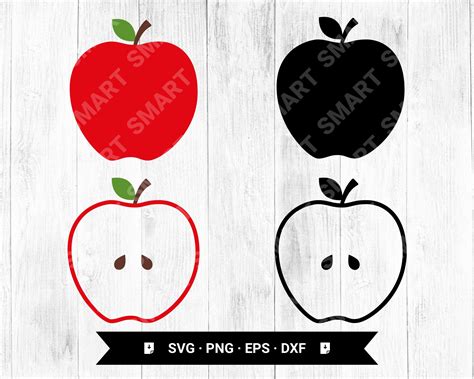 Apple SVG Teacher SVG School SVG Cricut Files Silhouette - Etsy