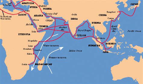 Indian Ocean Trade Route - Map