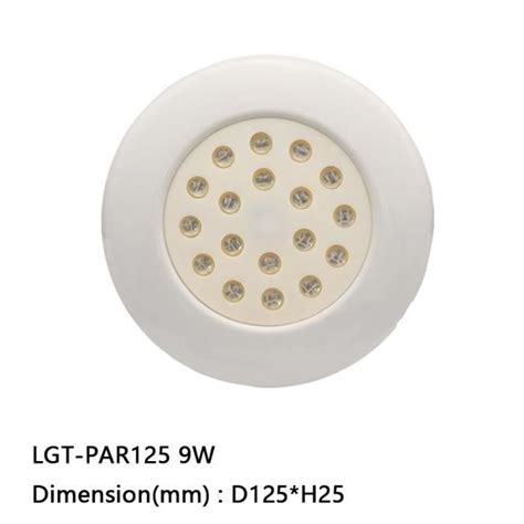 Par125 9w Warm White Lampe de piscine LED étanche IP68 12V DC