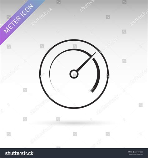 Meter Icon Thin Line Style Symbol Stock Vector (Royalty Free) 669101035 ...