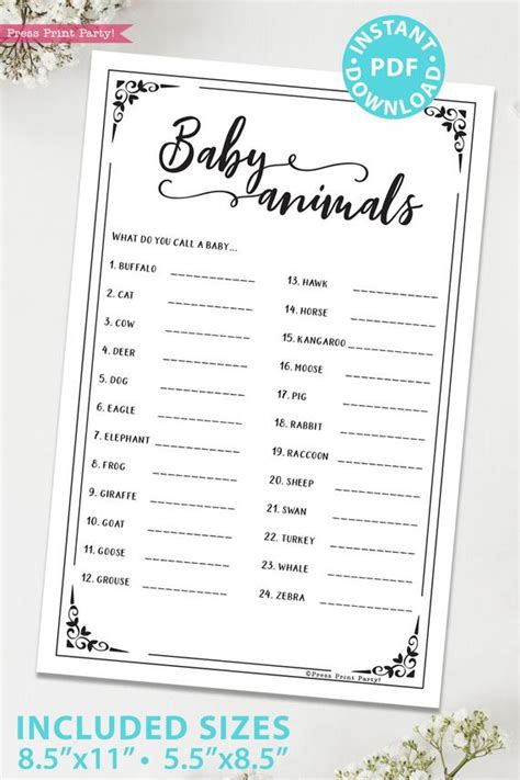 Baby Shower Game Package 14 games Baby Shower games bundle Baby Shower Games Printable Party ...