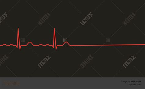 Ekg Line Heartbeat Vector And Photo Free Trial Bigstock