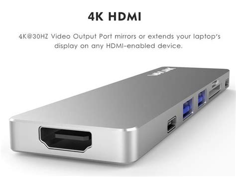 Wavlink Aluminum Usb C Hub Adapter For Both 13 And 15 Macbook Pro Thunderbolt 3 Mini Dock