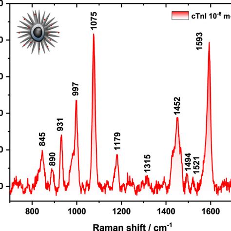 Average Sers Spectrum Of Ctni Mol L On The Nanoflowers A Total