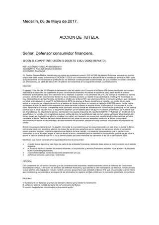 EJEMPLO ACCION DE TUTELA PDF