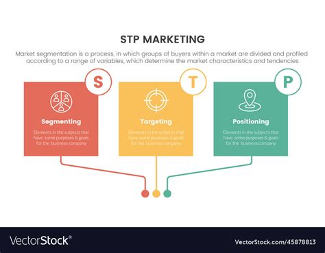 Stp Marketing Strategy Model For Segmentation Vector Image The Best