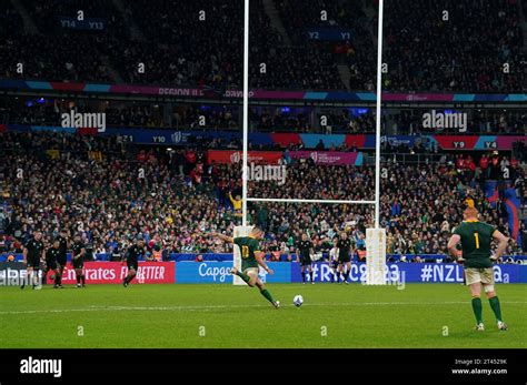 South Africa S Handre Pollard Scores A Penalty During The Rugby World