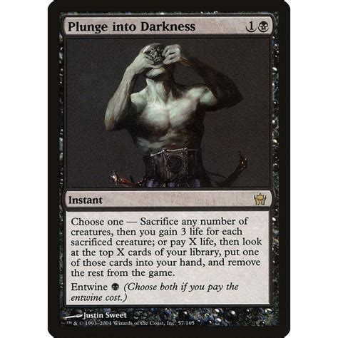 Mtg 黒英語版 《暗黒への突入plunge Into Darkness》フィフスドーン 5dn 5dnen057ツクモヤ ヤフー店