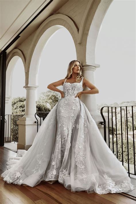 Dramatic Detachable Overskirt Kleinfeld Bridal