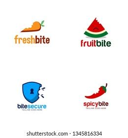 Bite Logo Design Template Stock Vector (Royalty Free) 1345816334 | Shutterstock