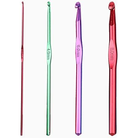 Set Of High Quality Aluminium Crochet Hooks Needles Yarn Weave Knit