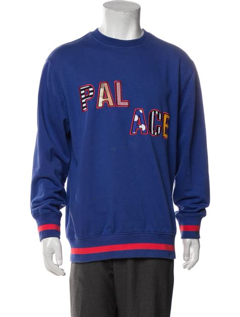 Palace Skateboards Graphic Print Crew Neck Pullover - Blue Sweaters ...