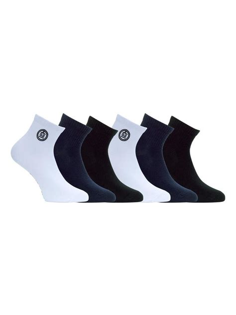 Lot de 6 paires de chaussettes quarter en coton peigné Serge Blanco