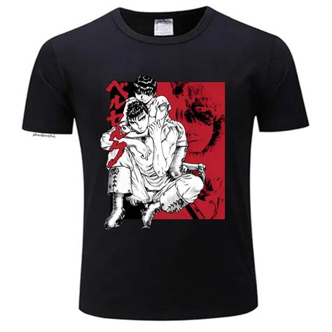 Camiseta Berserk De Anime Japon S Para Hombre Camisa De Algod N Guts