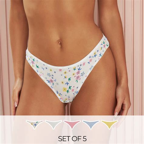 Pack Of 5 Assorted Bikini Briefs Shopee Malaysia