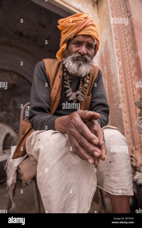 Indian Holy Men Around The Streets Of Radha Kund Village Near Vrindavan