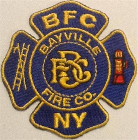 A Fire Department Patch With The Words Bcg Bayville Fire Co Ny On It