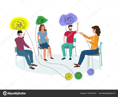 Group Psychotherapy Vector Concept For Web Banner Website Page Stock