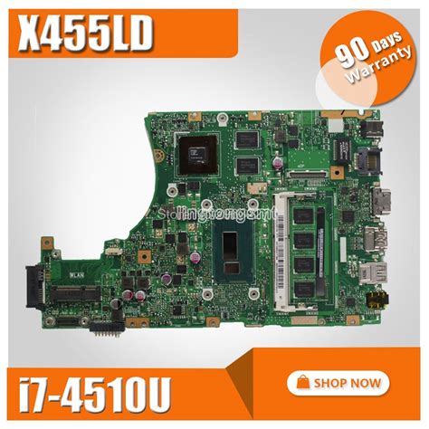 Original Laptop Motherboard X455LD X455LJ K455L A455L W491L REV2 1 GT