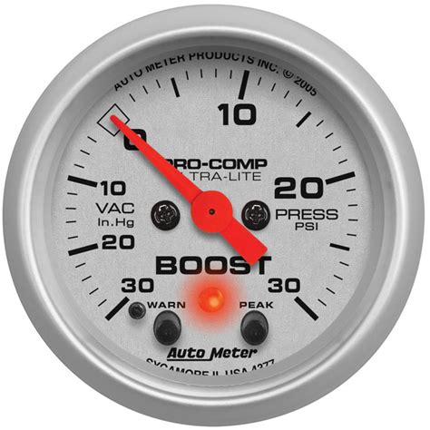 Autometer In Boost Vacuum Gauge In Hg Psi Stepper Motor