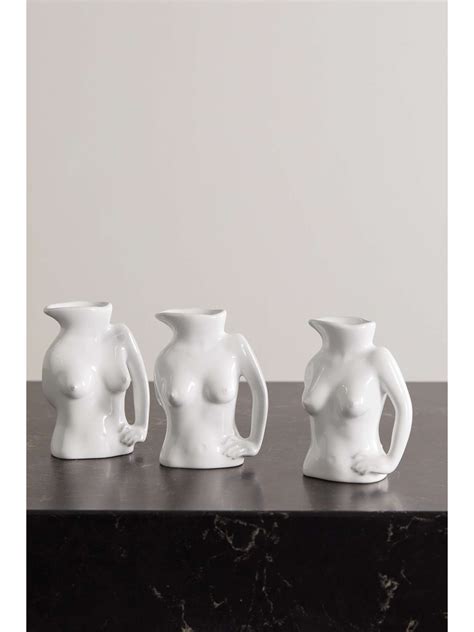 ANISSA KERMICHE Jugs Jug Set Of Three Mini Ceramic Vases NET A PORTER