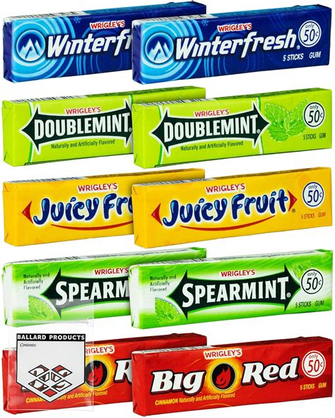 Wrigley Chewing Gum Variety Pack of 10 - All 5 Thailand | Ubuy