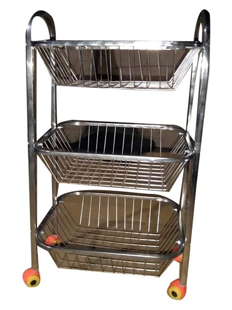 SS304 2 5Feet Stainless Steel Vegetable Trolley At Rs 450 Kg In New Delhi