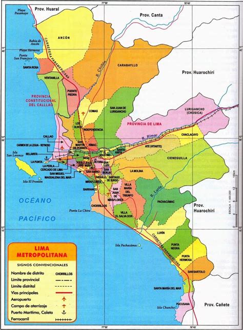 Mapa De Lima Viajar A Peru