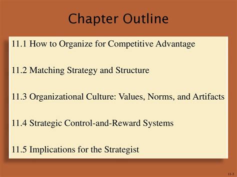 Chapter Organizational Design Structure Culture And Control