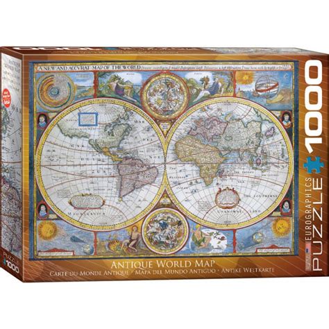 Puzzle Eurographics Mapa Del Mundo Antiguo De Piezas Kubekings