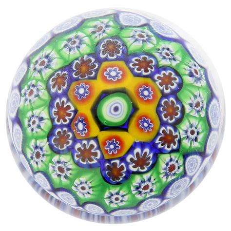 Murano Paperweights Murano Glass Murano Millefiori Round Paperweight Small 2 Inches