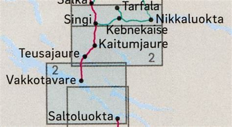 Kungsleden Karta Guide 2 Kebnekaise Saltoluokta 1 50 000