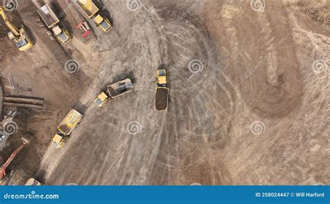 Tipper Truck Moving Large Quantities Of Earth In The Construction