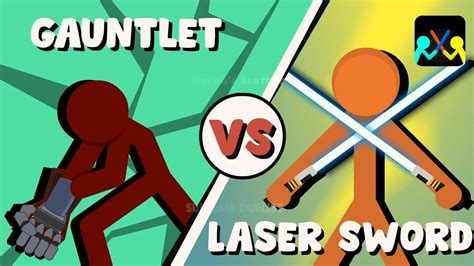 Supreme Duelist Stickman Animation Gauntlet Vs Laser Sword Youtube