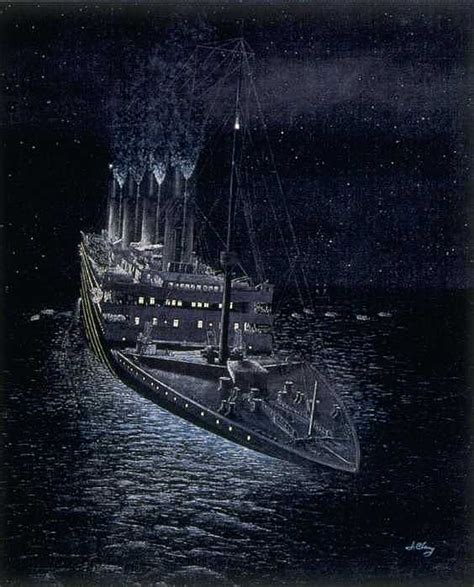 Titanic Sinking Painting At Paintingvalley Explore Collection Of