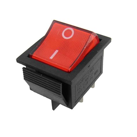 Red Light 4 Pin DPST ON Off Snap In Rocker Switch 16A 250V 20A 125V AC