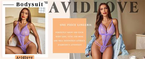 Amazon Avidlove Lingerie For Women One Piece Bodysuit Sexy Teddy Underwear X Small Black