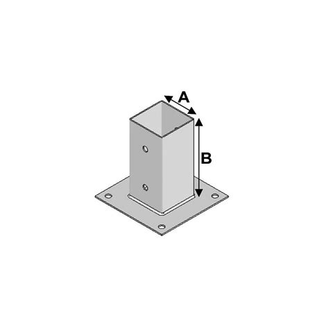 Pied De Poteau De Jardin 71 A Boulonner A X B X Ep 71 X 150 X 2 5 Mm