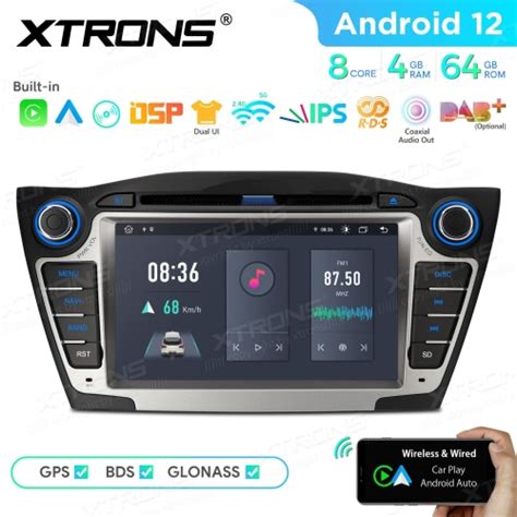 Radio Nawigacja Hyundai IX35 Tucson Android 12 8 Rdzeni 4GB Xtrons