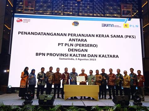 BPN Kaltim Kaltara Dan PT PLN Tandatangani Kerjasama Untuk Percepatan