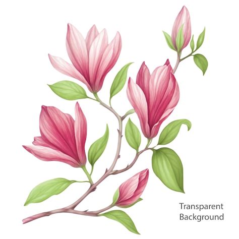 Premium Psd Magnolia Flower Transparent Background Psd