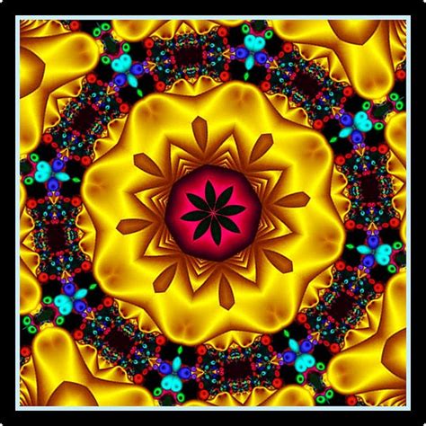 Neon Yellow Kaleidoscope Fractal Art Art Wallpaper Kaleidoscope Images