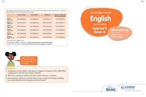 Sách Hodder Cambridge Primary Stage 6 English Learner s Book Second