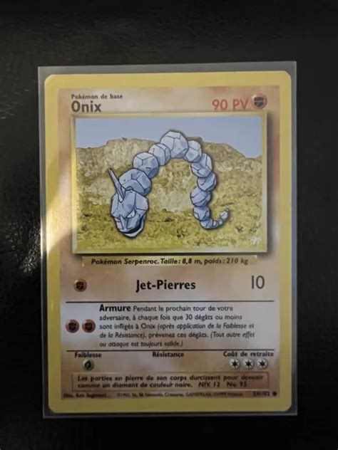 Carte Pok Mon Onix Unlimited Set De Base Wizards Eur