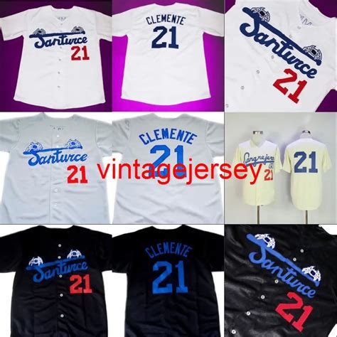 Roberto Clemente Santurce Crabbers Puerto Rico Jersey Cosido