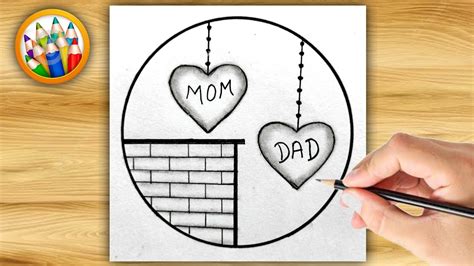 How To Draw Mom And Dad Drawing Easy To Draw Step By Step Drawing Easy