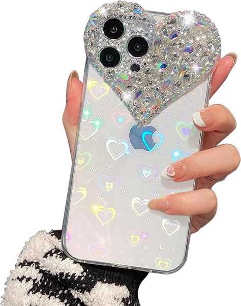 Amazon Aitipy Cute IPhone 13 Pro Max Case Glitter 3D Love Heart